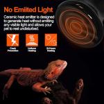 BNOSDM Reptile 75W Ceramic Heat Emitter,4 Pack Reptile Heat Lamp Bulbs,Non Light Emitting,Brooder Coop Heater Lamp Bulb for Amphibian Reptile Lizard Turtle Chicken