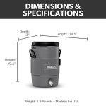 Igloo 5 Gallon Portable Sports Cooler Water Beverage Dispenser with Flat Seat Lid, Insulated Beverage Dispenser, Grey/Black