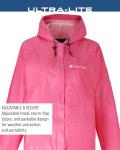 FROGG TOGGS Women's Standard Ultra-Lite2 Waterproof Breathable Rain Jacket, Pink, Medium