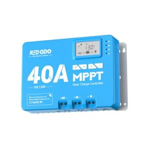 Redodo 40 Amp MPPT 12V/24V DC Input Solar Charge Controller with Built-in Bluetooth Module, Parameter Adjustable LCD Display LED Indicators