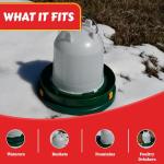 My Favorite Chicken Chicken Water Heater and Deicer - Electric Poultry Waterer for Winter - Portable Design, Freeze Proof Chicken Supplies for Outdoor Use - Water Heater and Warmer for Outside