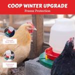 My Favorite Chicken Chicken Water Heater and Deicer - Electric Poultry Waterer for Winter - Portable Design, Freeze Proof Chicken Supplies for Outdoor Use - Water Heater and Warmer for Outside