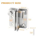 Alise Flip Latch,Gate Latches Slide Bolt Latch Safety Door Lock Catch for Barn Cabinet Pet Cage Wood Fence Garage Window,Heavy Duty Thicker Stainless Steel Gate Hardware Locks,Brushed Nickel 2 Pcs