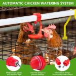 KISEER 30 Pack Automatic Chicken Waterer Poultry Water Nipple Drinker Feeders Hen Duck Screw Style