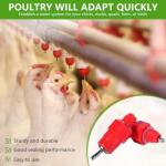 KISEER 30 Pack Automatic Chicken Waterer Poultry Water Nipple Drinker Feeders Hen Duck Screw Style