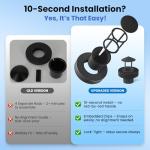 Mxmoonant Black Splash Guard & Float for Single-Head Ultrasonic Mist Maker Water Depth Greater Than 10cm/3.94inch(No Mist Maker Machine)