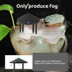 Mxmoonant Black Splash Guard & Float for Single-Head Ultrasonic Mist Maker Water Depth Greater Than 10cm/3.94inch(No Mist Maker Machine)