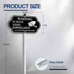 Video Surveillance Sign with 28" Stake - 2 Pack