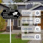 Video Surveillance Sign with 28" Stake - 2 Pack