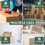 Zuvo Heavy Duty Tape Gun and Dispenser with 6 Clear Packaging Tapes. Clear Packaging Tape 48cm X 66m with Metal Tape Gun Dispenser for Moving Boxes,Warehouse Or General Packing Needs