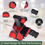 Zuvo Heavy Duty Tape Gun and Dispenser with 6 Clear Packaging Tapes. Clear Packaging Tape 48cm X 66m with Metal Tape Gun Dispenser for Moving Boxes,Warehouse Or General Packing Needs