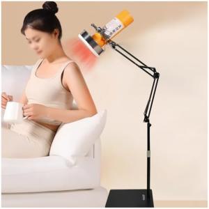 LAMTOR 82" Reptile Lamp Stand with Two 16" Hooks, Hang 10.5 Lbs Very Stable, Kindle Holder Tablet Floor Stand Reptile Heat Light Stand, Height Adjustable from 15" to 82"