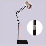 LAMTOR 82" Reptile Lamp Stand with Two 16" Hooks, Hang 10.5 Lbs Very Stable, Kindle Holder Tablet Floor Stand Reptile Heat Light Stand, Height Adjustable from 15" to 82"