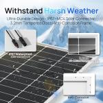 ECO-WORTHY 400W Solar Panels 4pcs 100 Watt 12 Volt Monocrystalline Solar Panel Module for Off Grid PV Power for Home, Camping, Boat, Shed Farm, RV