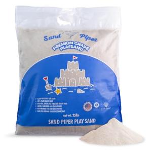 Sandpiper 25 Pound Premium Grade Multi-Use Play Sand with Chemical Free Formula for Sandboxes, Pet Areas, Pavers, and Walking Stones