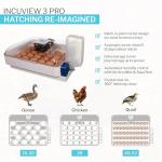 IncuView 3 Pro All-in-One Automatic Incubator + AquaTank & AccuMist | Egg Incubators for Chickens | Chick Incubator