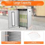 Commercial Food Dehydrator for Jerky, Large Drying Space with 20 Stainless Steel Trays, 1700W Dehydrated Dryer, 24H Timer, 194°F Temperature Control, for Herbs, Meat, Fruit, and Yogurt