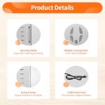 Commercial Food Dehydrator for Jerky, Large Drying Space with 20 Stainless Steel Trays, 1700W Dehydrated Dryer, 24H Timer, 194°F Temperature Control, for Herbs, Meat, Fruit, and Yogurt