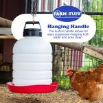Farm Tuff Top Fill Plastic Poultry and Game Bird Fountain, 5 Gallon Capacity