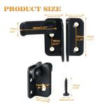 Alise Flip Latch Gate Latches Slide Bolt Latch Safety Door Lock Catch for Barn Cabinet Pet Cage Garden Bathroom Garage Window Sliding Door,MS3001-B Stainless Steel Matte Black