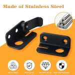 Alise Flip Latch Gate Latches Slide Bolt Latch Safety Door Lock Catch for Barn Cabinet Pet Cage Garden Bathroom Garage Window Sliding Door,MS3001-B Stainless Steel Matte Black