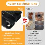 Alise Flip Latch Gate Latches Slide Bolt Latch Safety Door Lock Catch for Barn Cabinet Pet Cage Garden Bathroom Garage Window Sliding Door,MS3001-B Stainless Steel Matte Black