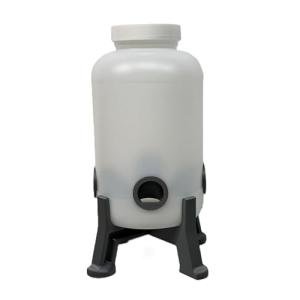 Quail Feeder Container with Feeding Ports and Stand | Ports are 3D Printed | Made in USA (4-Quart, Space Grey)