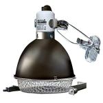 Arcadia Reptile - Reflector Clamp Lamp - Graphite - Includes Ceramic Holder & Bolt Through Locking System, Safety Mesh, Viv Adapter & Hanging Wire - E27 – 8”/ 20cm - Easy To Fit