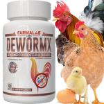 Generic Farmalab Natural Dewormer Internal & External 100 Tabs Poultry - Vitamin for Poultry Rooster Hen Chicken Baby Chick, hens