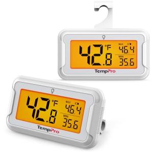 ThermoPro Waterproof Refrigerator Thermometer - 2 Pack