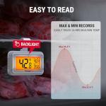 ThermoPro Waterproof Refrigerator Thermometer - 2 Pack