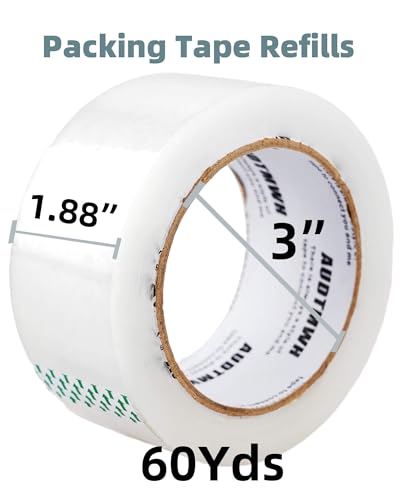 Heavy-Duty Clear Packing Tape Refills - 2 Rolls