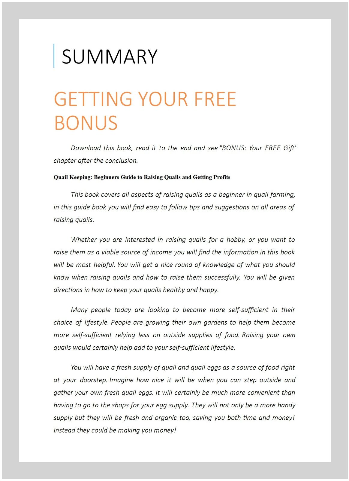 Beginner's Guide to Profitable Quail Raising