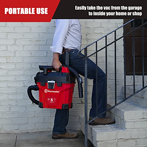 Vacmaster 5 Gallon Wall-Mount Wet/Dry Vacuum