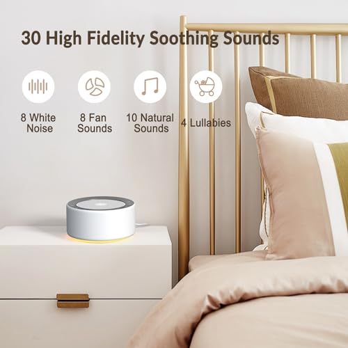 High-Fidelity White Noise Machine with Night Lights