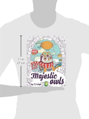 Majestic Owls: Adult Coloring Book for Stress Relief