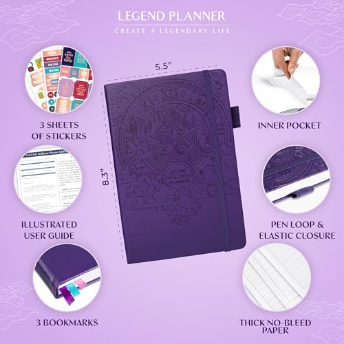 Legend Wellness Planner & Food Journal - A5 Size