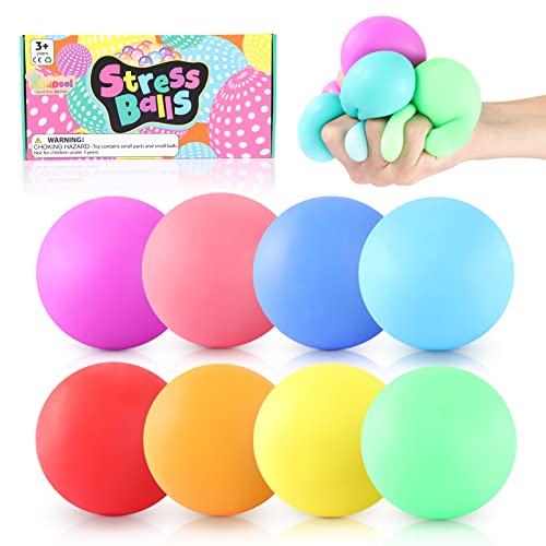 ZaxiDeel 8-Pack Sensory Stress Relief Fidget Balls