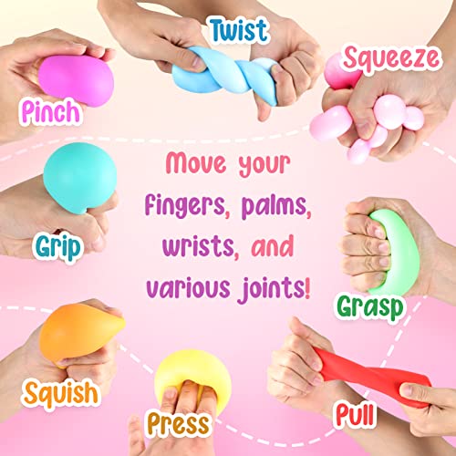 ZaxiDeel 8-Pack Sensory Stress Relief Fidget Balls