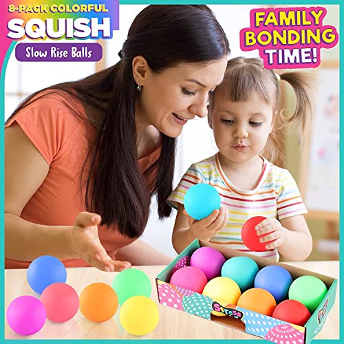 ZaxiDeel 8-Pack Sensory Stress Relief Fidget Balls