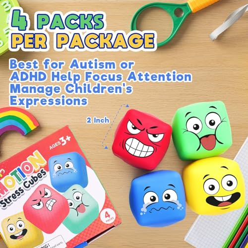 4-Pack Stress Balls for Anxiety Relief & Relaxation