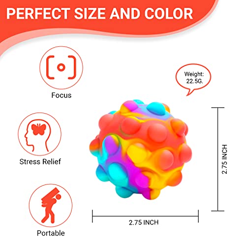 Multicolor Fidget Sensory Bubble Ball Toy