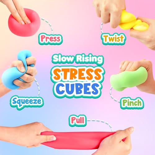 Stress Relief Fidget Cube and Squeeze Balls Set