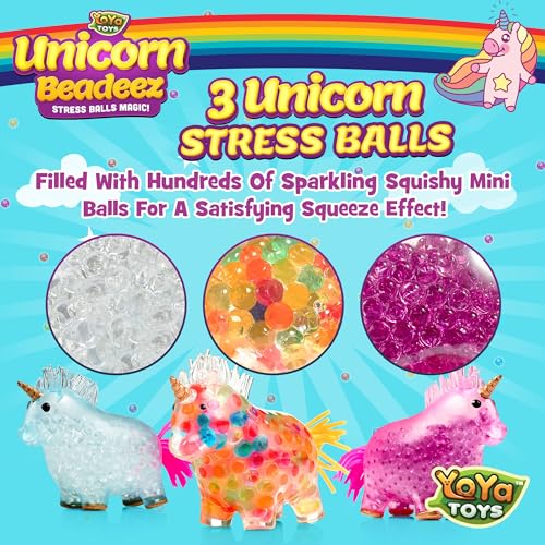 Yoya Unicorn Squishy Fidget Ball Set (3 Packs)