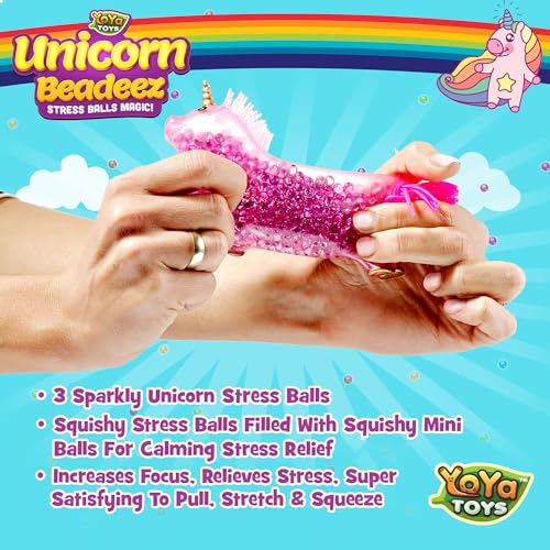 Yoya Unicorn Squishy Fidget Ball Set (3 Packs)
