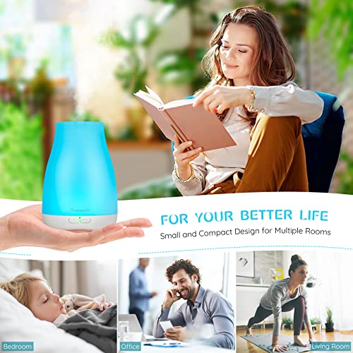 Colorful 100ml Essential Oil Diffuser with Mist Mode