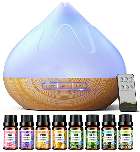 Essential Oil Diffuser with Remote and Color Lights