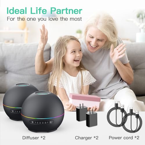 THIMONES Aromatherapy Diffuser - 2 Pack with Timers