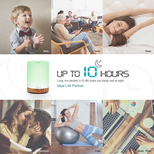 ASAKUKI 300ML Essential Oil Diffuser & Humidifier