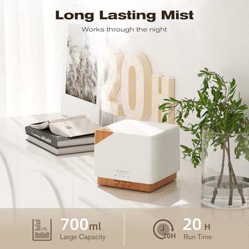 ASAKUKI 700ml Ultrasonic Essential Oil Diffuser